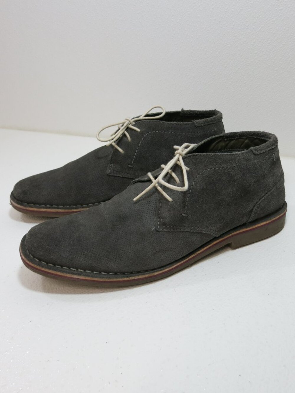 Kenneth Cole Leather Casual Comfort Chukka Desert Boots Footwear Shoes 10.5 M